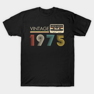 Vintage 1975 Limited Edition Cassette 49th Birthday T-Shirt